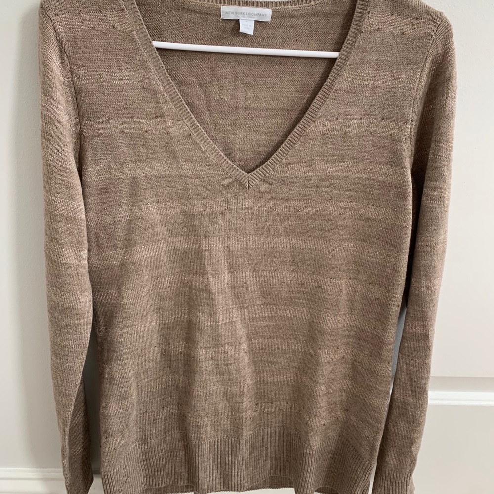 New York and company sweater with beading